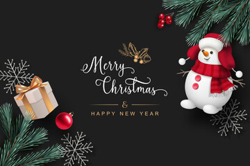 Merry Christmas and Happy New Year banner - 546506061