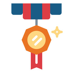 medal flat icon style