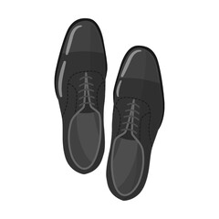 patent leather shoes, Business man or office worker accessorie and formal clothes cartoon vector illustration