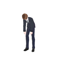 ポーズをとるオフィスワーカー（男性）