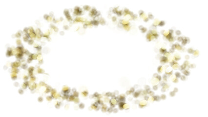 Golden ribbons vector design. Transparent luxury flying gold confetti in empty space. Elegant festive decoration for photo, gift card or web banner template