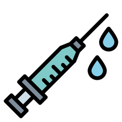 syringe filled outline icon style