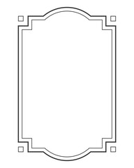 Decorative simple line double stroke frame vintage vector designs