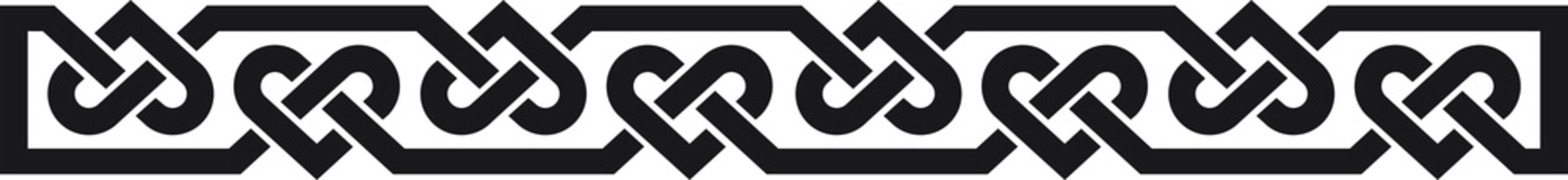 black celtic knot border design clip art preview