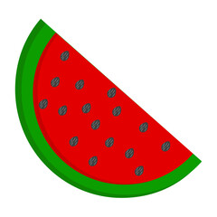 Slice of red juicy watermelon
