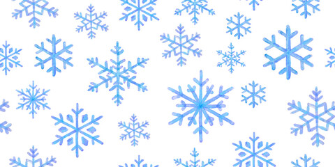 Snowflake Pattern - Seamless Vector Background - Christmas Pattern