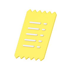 Ragged paycheck financial payment legal document isometric realistic 3d icon template