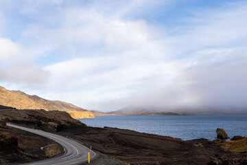 Scenic view by the road