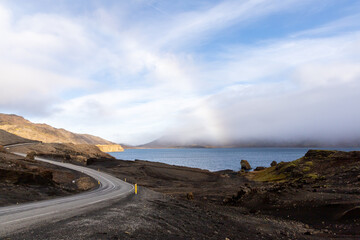 Scenic view by the road