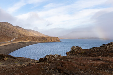 Scenic view by the road