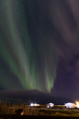 Green and purple northern lights