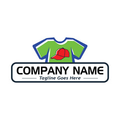 clothes and hats logo, sample company logo, a simple vector design
