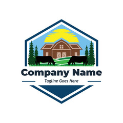 farm logo, sample company logo, a simple vector design