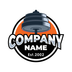 fitness gym logo, sample company logo, a simple vector design
