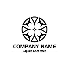 flower circle logo, sample company logo, a simple vector design