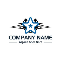 flash star logo, sample company logo, a simple vector design
