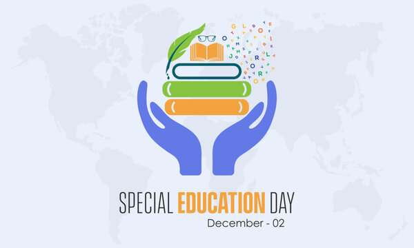 Vector illustration design concept of National Special Education Day observed on December 2