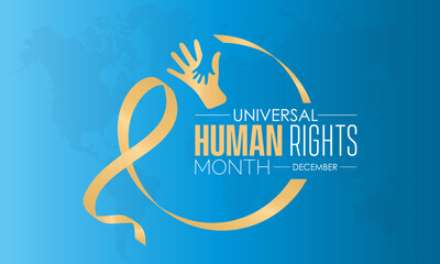 Vector illustration design concept of Universal Human Rights Month observed on every December