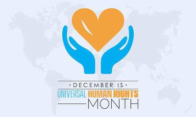Vector illustration design concept of Universal Human Rights Month observed on every December