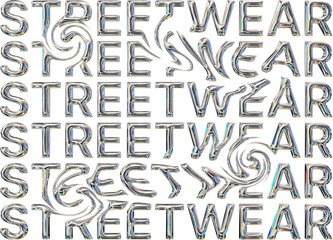 3D Chrome Streetwear Text