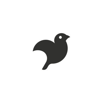 flying bird icon logo silhouette