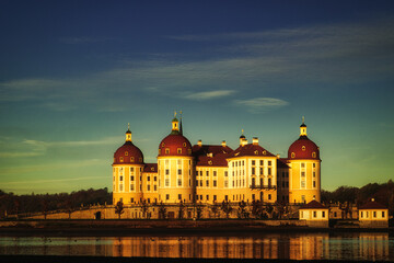 Barockschloss Schloss Moritzburg bei Dresden - Wasserschloss - Jagdschloss - Barock - Moritzburg...