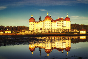 Barockschloss Schloss Moritzburg bei Dresden - Wasserschloss - Jagdschloss - Barock - Moritzburg...