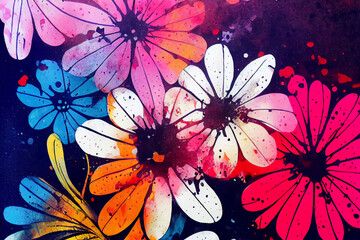 painting flowers background