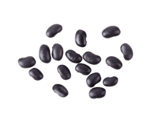 Black beans isolated on  transparent png