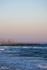 Widok na port Larnaka cypr