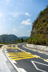 Roads in the mountains of China