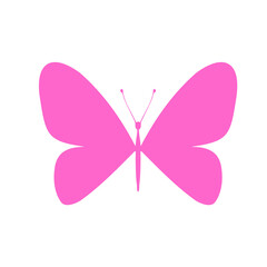 Colored butterfly silhouette. Template for printing , PNG illustration, icon. Butterfly with open wings, top view