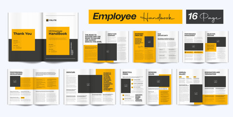 Obraz na płótnie Canvas Employee Handbook Hr Employee Handbook Design 