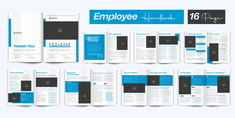 HR  Employee Handbook Employee Handbook Design	 - obrazy, fototapety, plakaty