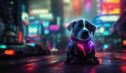 Cyberpunk puppy