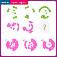 Visual intelligence questions IQ TEST, visual intelligence questions. Find the missing, Find the missing piece
