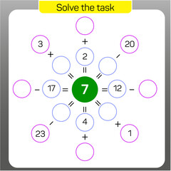 Solve the task. Math questions, addition process