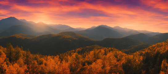 zonsondergang in de bergen