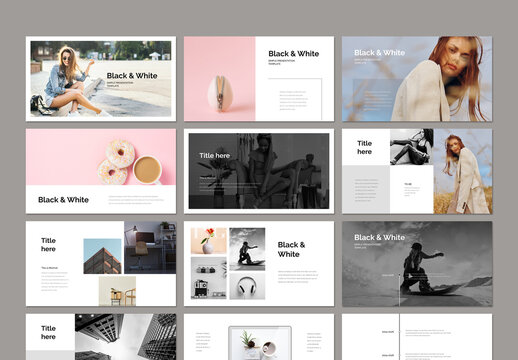 Black White Presentation Layout