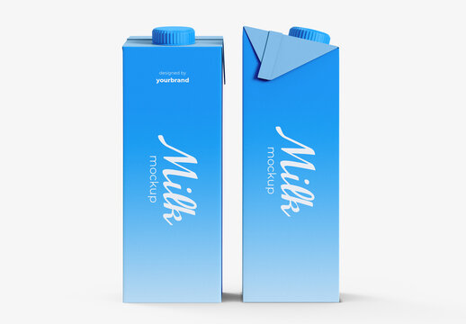 Milk Box Mockup Template