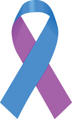 Pink and blue ribbon as symbol of pro-life
