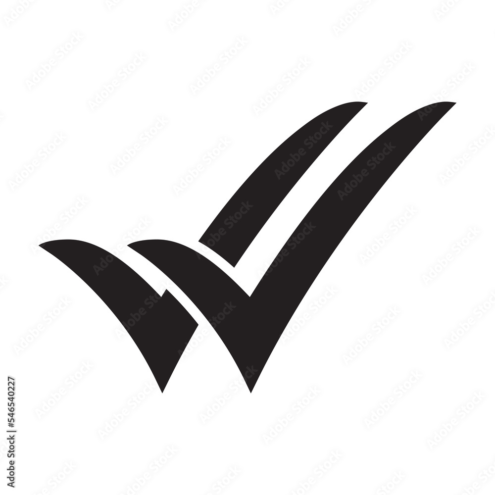 Aufkleber double checking icon, double tick, check mark. flat done sticker icon isolated on white. accept butt