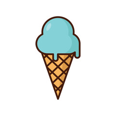 ice cream icon vector cute style