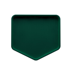 Retro billboard or blank shining signboard isolated on white wall background with shadow 3D rendering