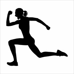 Fototapeta na wymiar silhouette of a person running