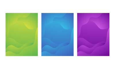 Set of Abstract wave background for poster, flyer etc