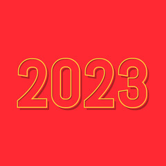2023 Happy New Year Design. Vector Illustration of Paper Cut Number 2023. 2023 New Year Template, Banner.