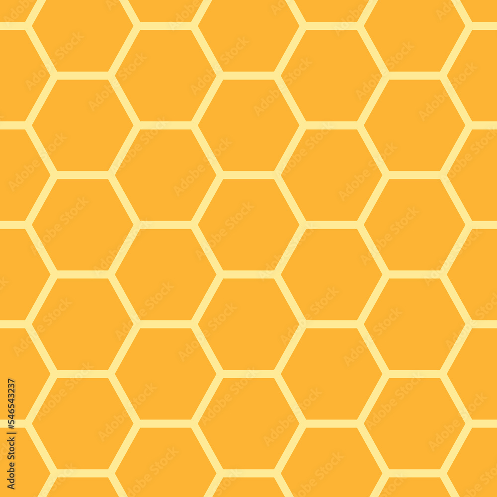Poster honeycomb seamless pattern. abstract geometric yellow honeycomb seamless pattern. hexagon pattern. v