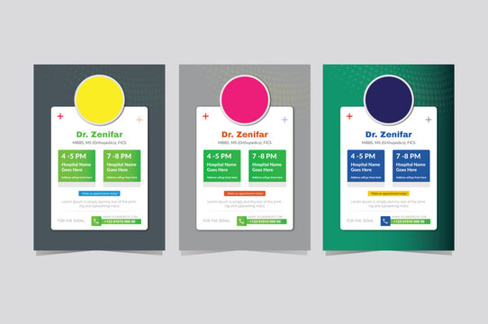 Medical doctor and healthcare consultant Print Flyer Template 