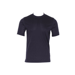 Isolated black t-shirt model front view
